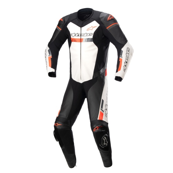 Alpinestars GP Force Chaser Leather Suit 1 PC Black white fluo red