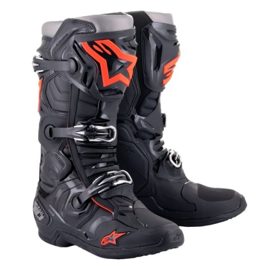 Alpinestars Tech 10 Enduro Boots - Black Red Fluo