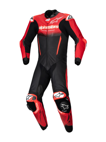 Alpinestars GP-R7 One Piece Leather Suit - Black / Mid Red