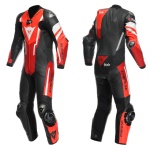 Dainese Misano 3 Perf Dair 1 Piece Suit - Fluo Red/Wht/Blk